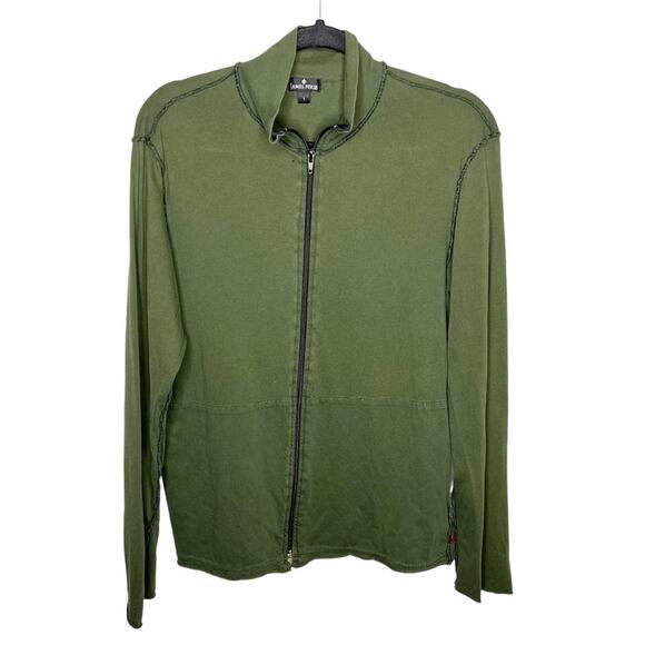 JAMES PERSE / army olive green full zip sweatshirt jacket / 1 (small) - Picture 1 of 8